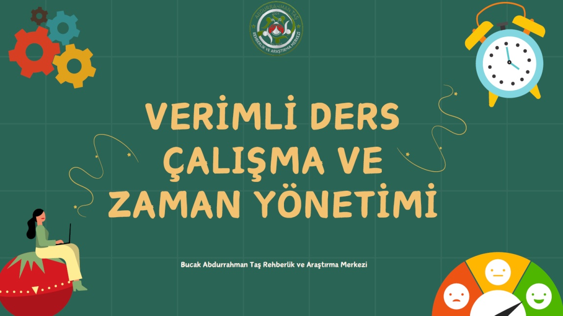 Ortaokul kademesi için Verimli Ders Çalışma ve Zaman Yönetimi sunumu hazırlanmıştır.